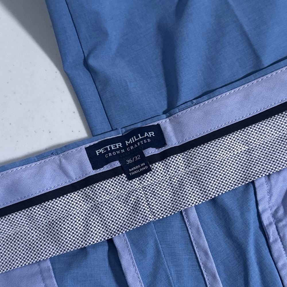 Peter Millar Crown Crafted Men's Size 36x32 Brook Blue Surge Performance Pants - Picture 3 of 11